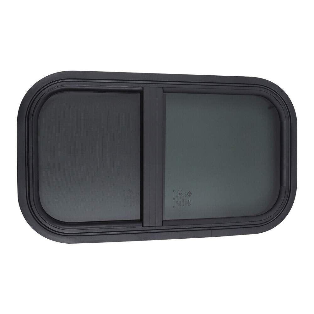 New Vertical Sliding Black RV Window 12''X22'' Wall Includes Mounting Ring