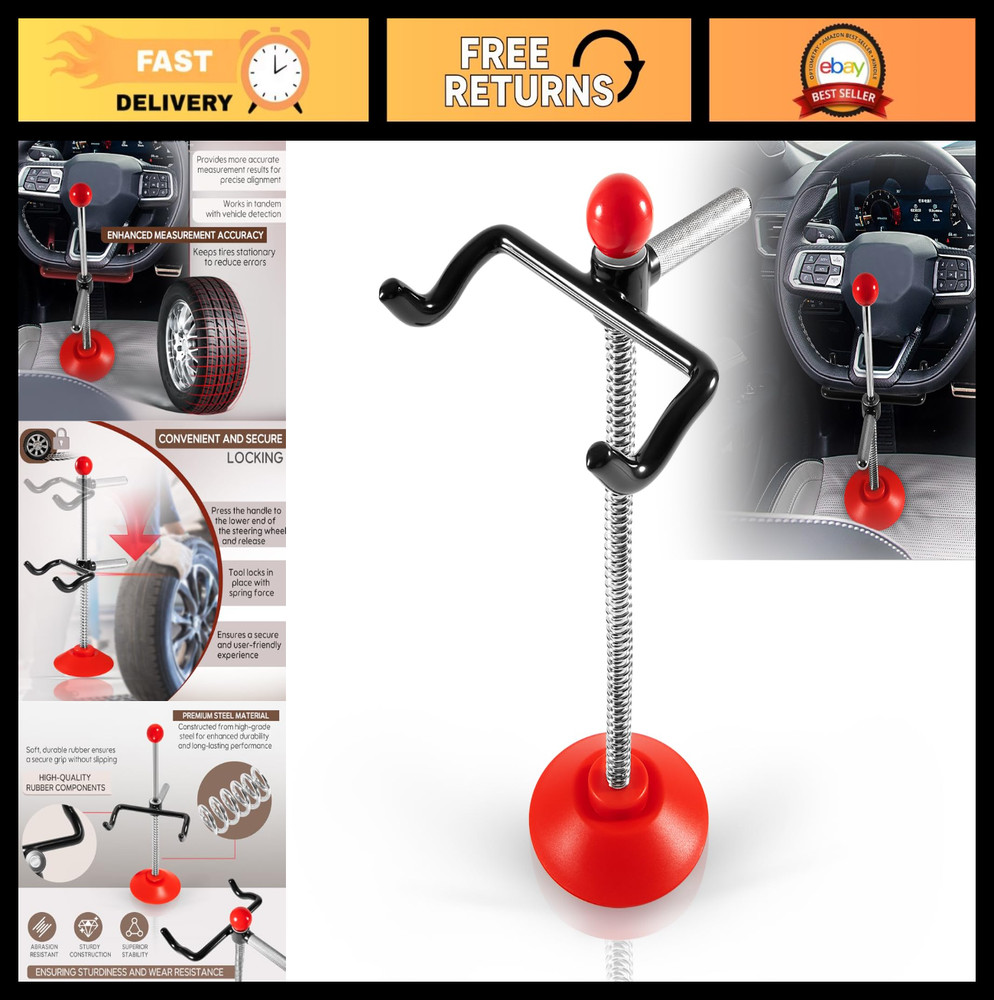 Adjustable Steering Wheel Holder Lock Tool for Car, Truck & Van - Precise Alignm