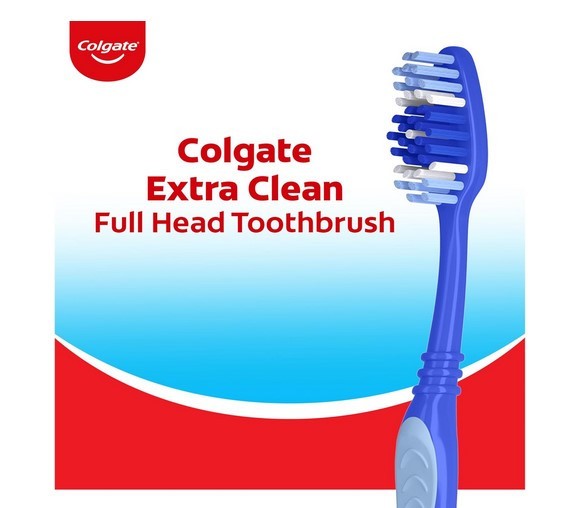 Colgate Extra Clean Toothbrush, Medium Toothbrush for Adults, 6 Pack