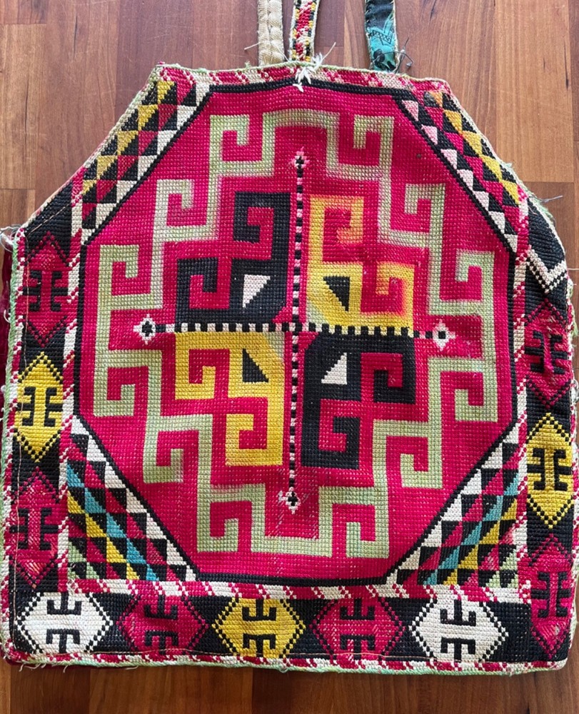 Central Asian Vintage Needlepoint Bag Rare