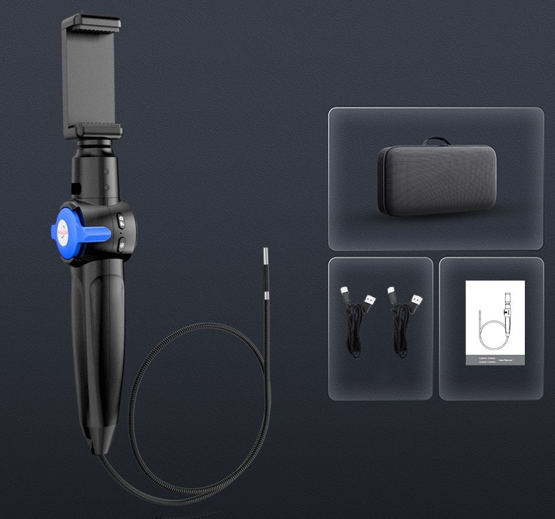 Ralcam 2 way 180° Articulating Borescope Endoscope Inspection Camera 1m Flexible