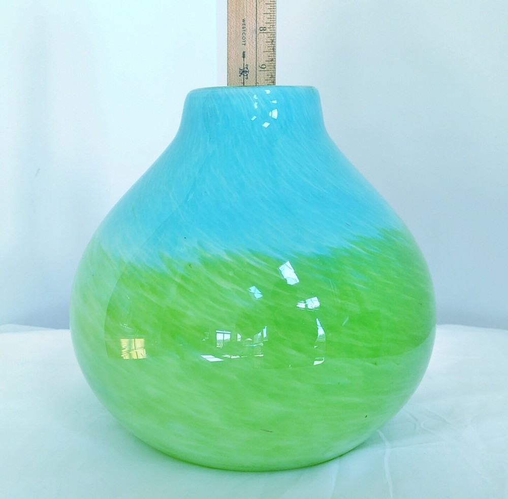 BLUE & GREEN LARGE VASE