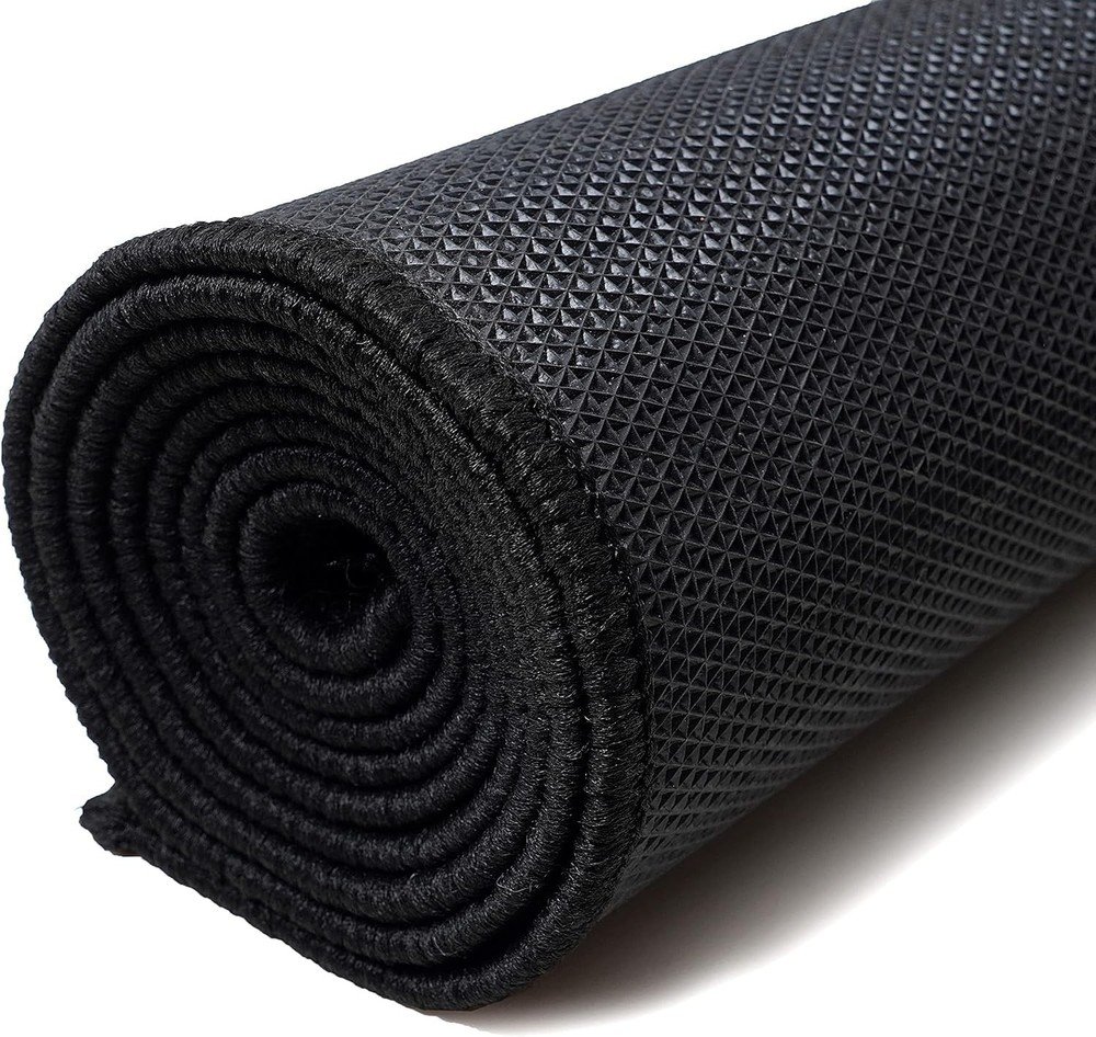 Aucuda Drum Rug 4x4ft Mat Outdoor, 4' x (Rectangular), Blue Borders