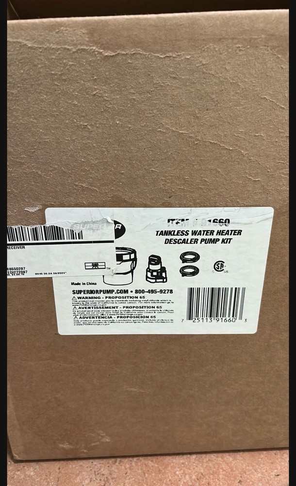 91660 Tankless Water Heater Descaler Pump Kit w/ Non-Toxic Descaler Solution FS