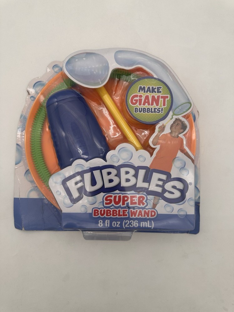 Fubbles Super Bubble Wand -Makes Giant Bubbles-Tray, Wand & Bubble Solution