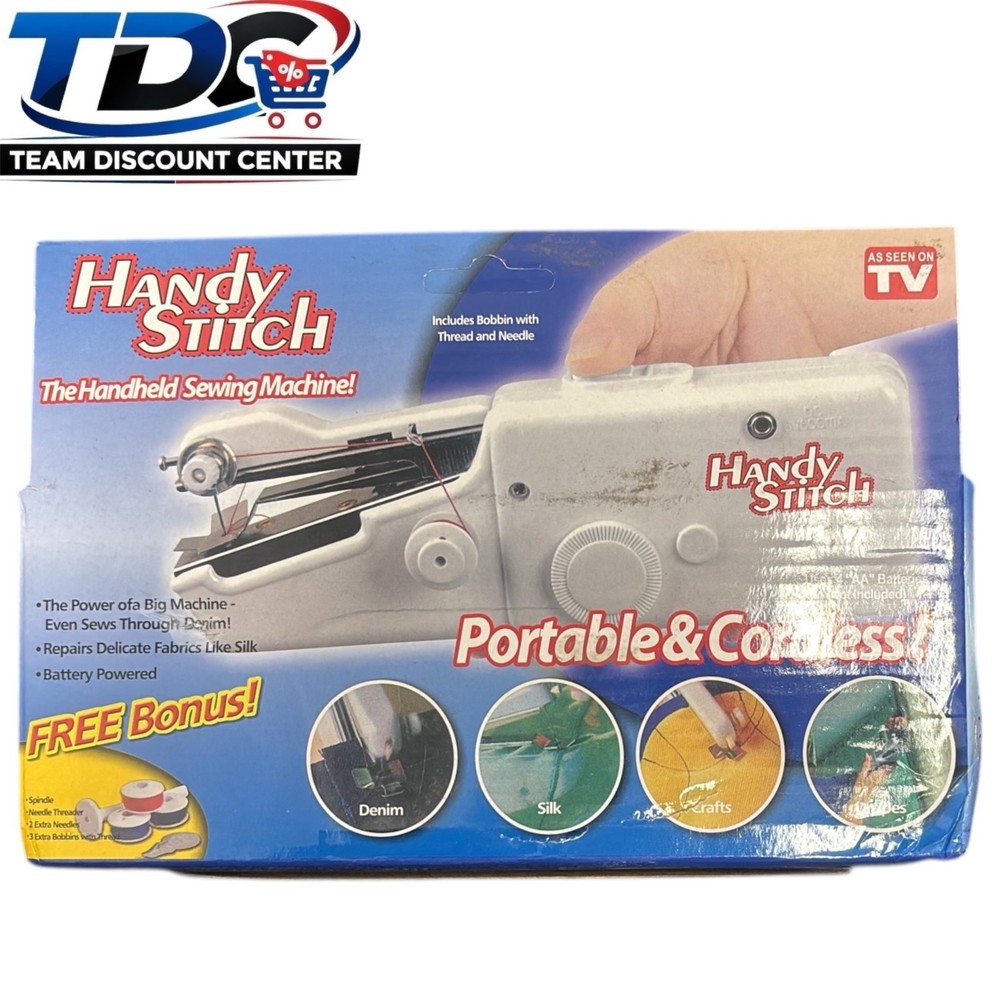 Hand Sewing Stitch Needlework Cordless Clothes Fabrics Electric Sewing Machine