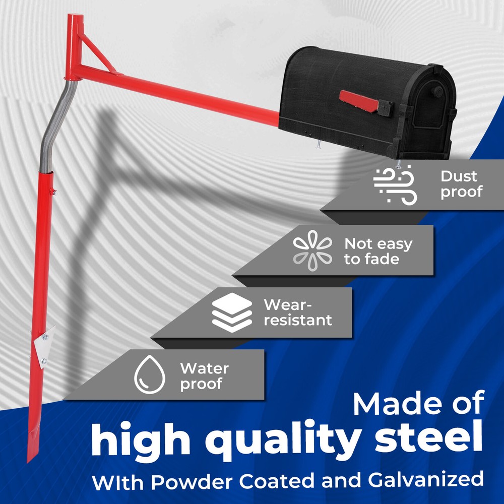 For Universal Mailbox Support-Powder Coated Galvanized Ideal for All Mailbox