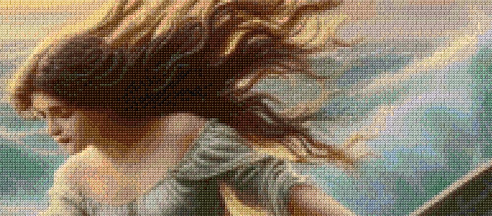 Mermaid Saving her Lover Cross Stitch Design Includes Full Pattern Keeper File