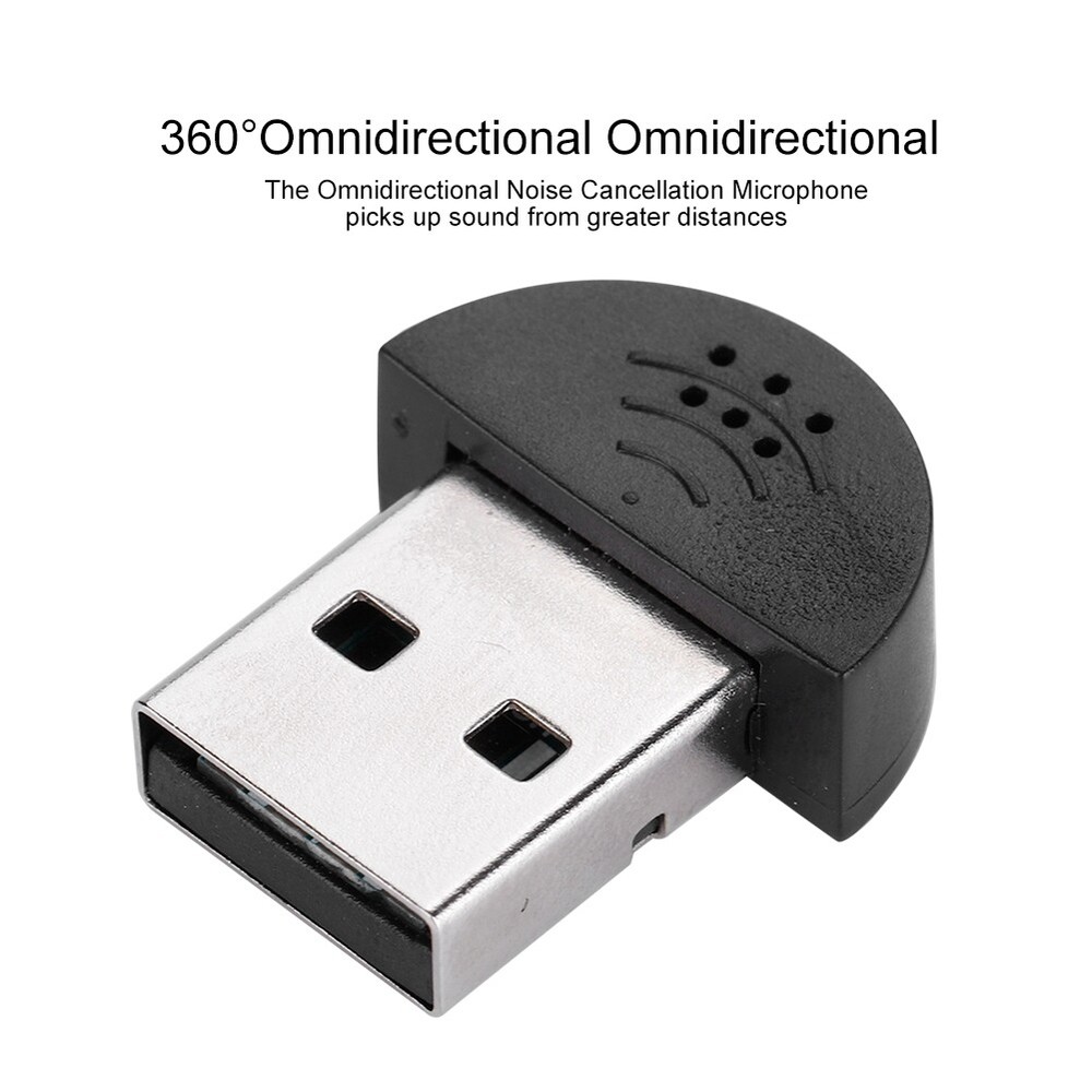 USB Mini Studio Speech Microphone Recording Audio MIC Adapter For Computer LAM