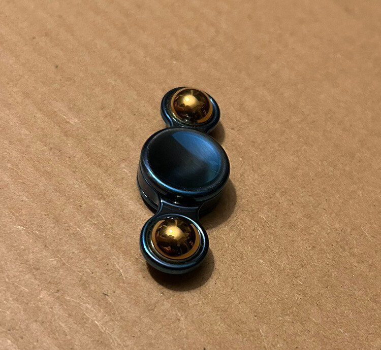 Titanium Bar Fidget Spinner with Tungsten Ball Inserts - Rare EDC