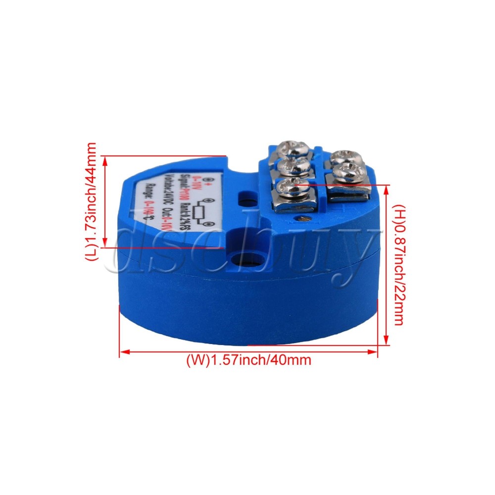 2 Pieces PT100 Temperature Transmitter DC24V Model 3 DIY Replacement Parts