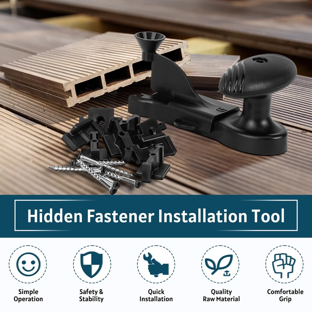 Hidden Fastener Installation Tool with 100Pcs