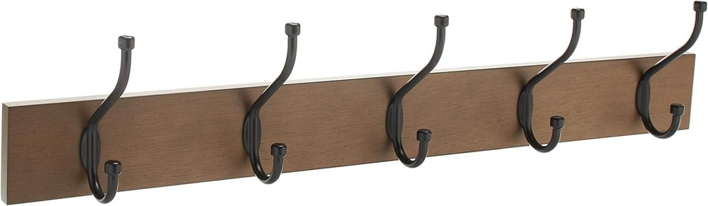 Rectangular Farmhouse Wall-Mounted Coat Rack Entryway & Bedroom Storage