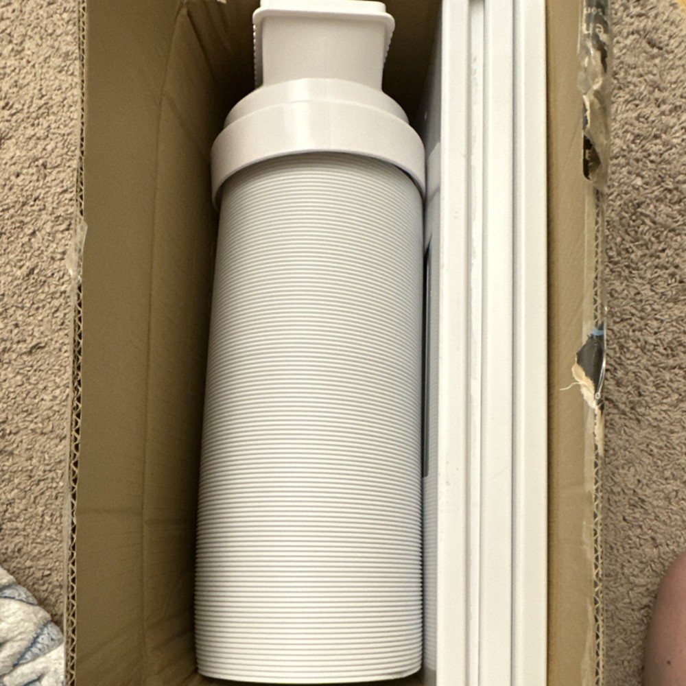 Portable Air Conditioner Window Vent Kit, White Plastic, Single Hose