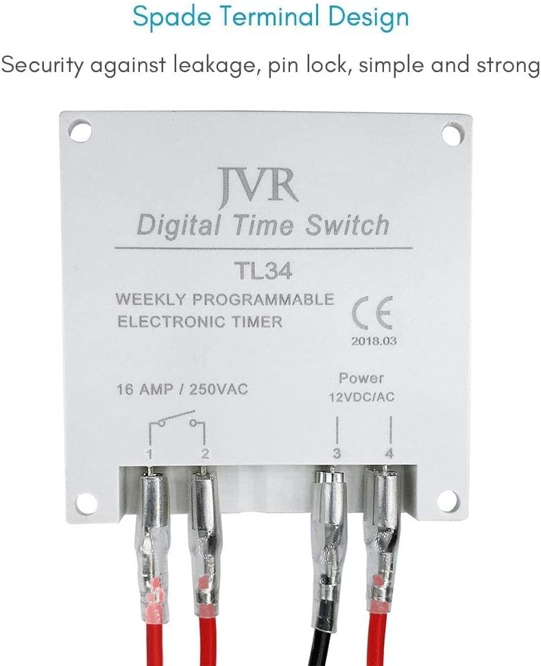 JVR 12V Programmable Timer Switch Relay DC AC Solar Battery Powered Control NEW