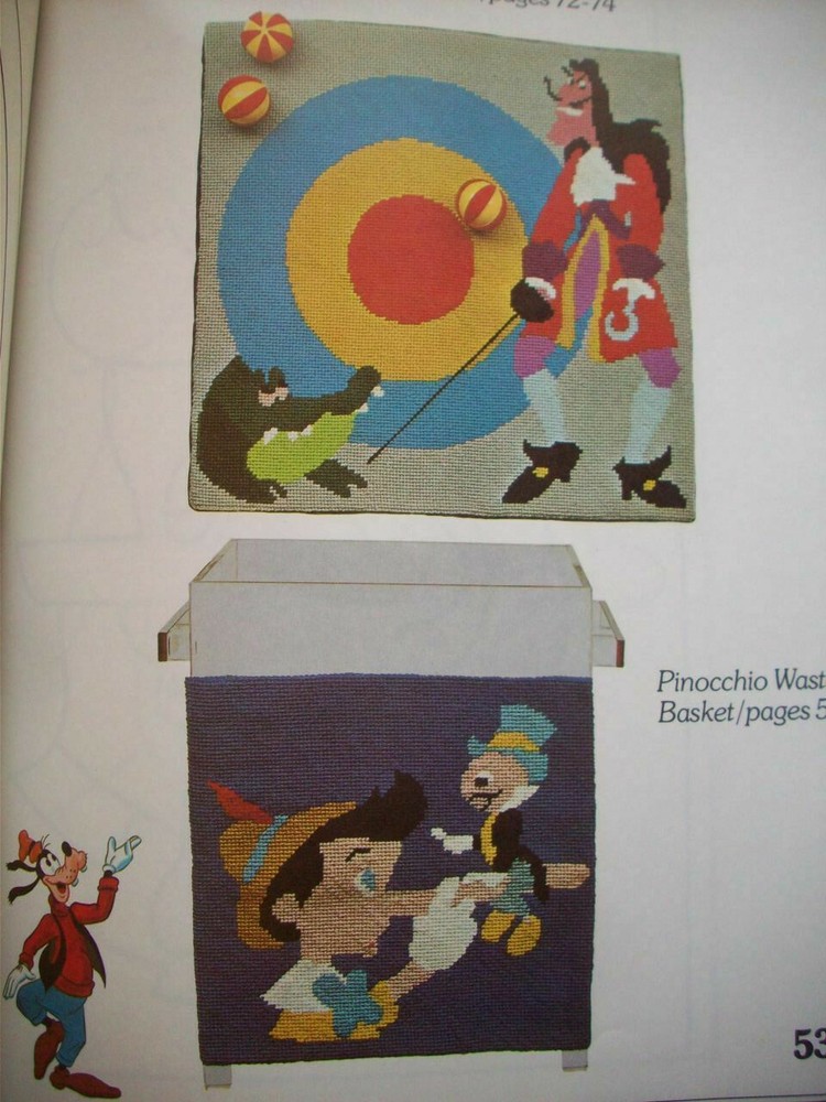 Walt Disney Mickey Mouse characters Needlepoint craft patterns