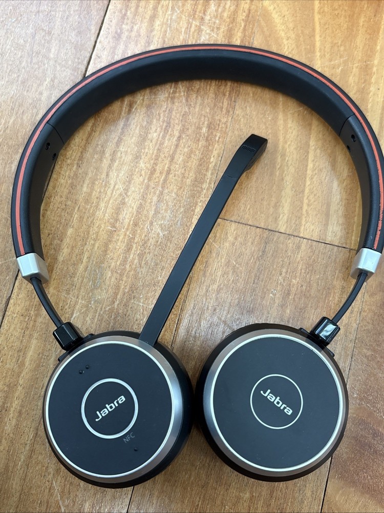 Jabra Evolve 65 MS Stereo Wireless Bluetooth Headset No Dongle WORKING!