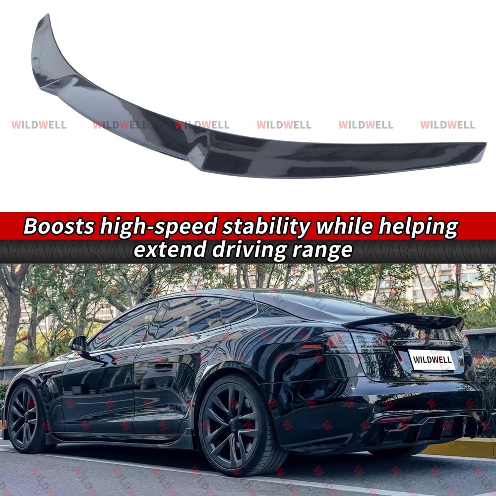 Glossy Black Rear Spoiler for Model S 2012-2026