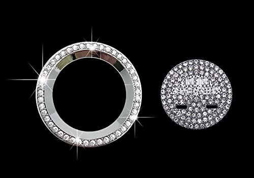 for Cadillac Bling Engine Start Stop Silver - Engine Start Button (2 Holes)