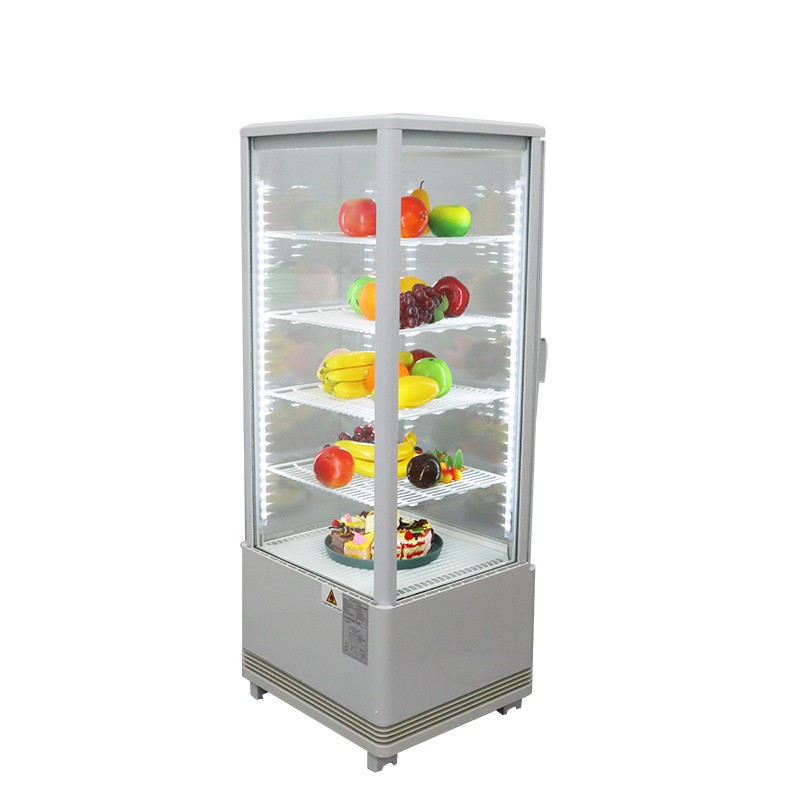 Open Box! 110V Cake Display Case Vertical Bakery Showcase Interior LED Lighting