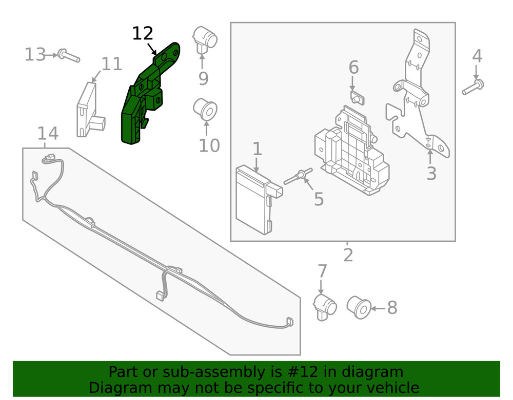 Genuine Ford Radar Sensor Bracket ML3Z14D189E