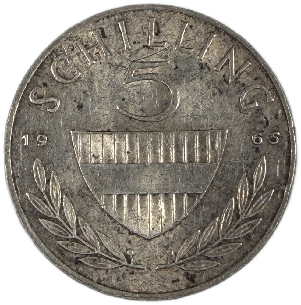 Austria - 5 Schilling - 1965 - KM#2889 - J