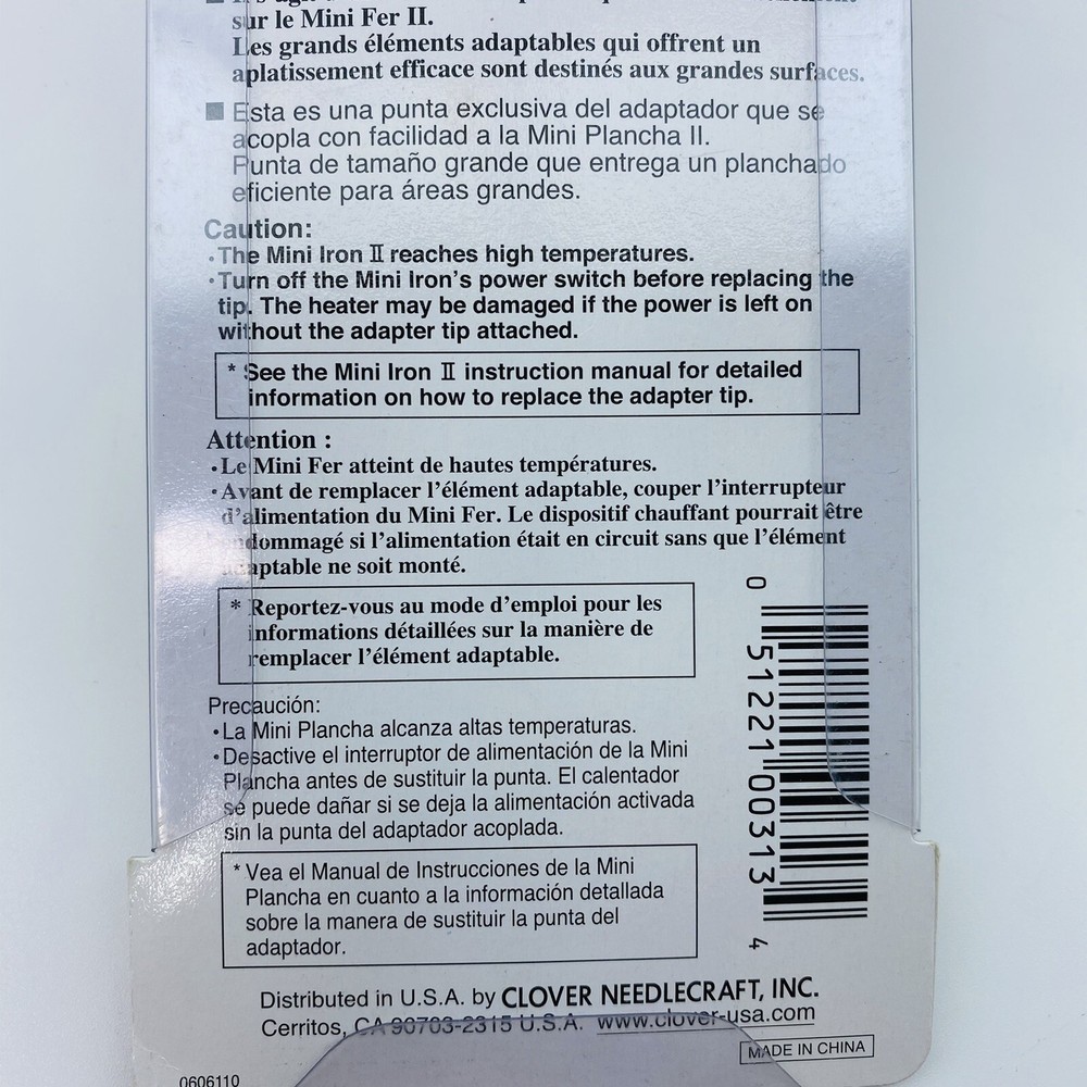 Clover Mini Iron II "The Adapter" Tip-Large