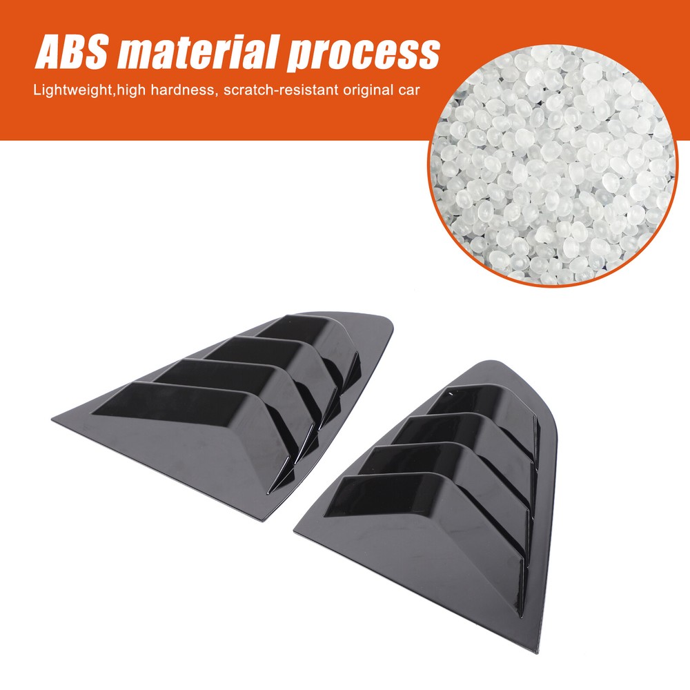 ABS Glossy Black Rear Triangular Louver Trim Panel For BMW X4 2018-2023