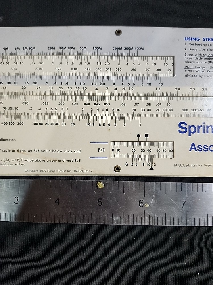 Vintage Associated Spring Spring Weight Calculator