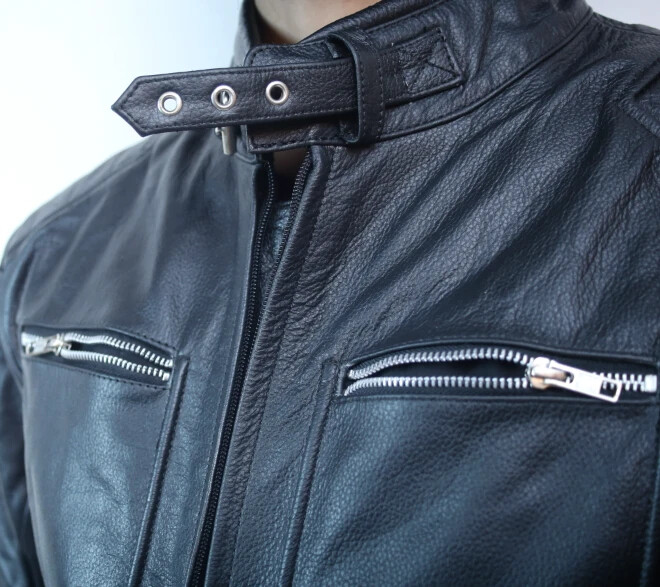 Leather Motorcycle Jackets PREMIUM NORDMEN BLACK
