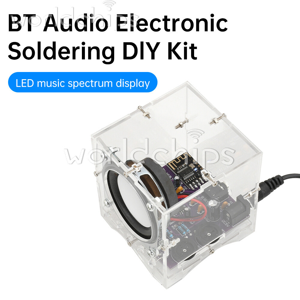 DIY Bluetooth Speaker Audio Electronic Kit 8002 Audio Amplifier W/ Acrylic Shell
