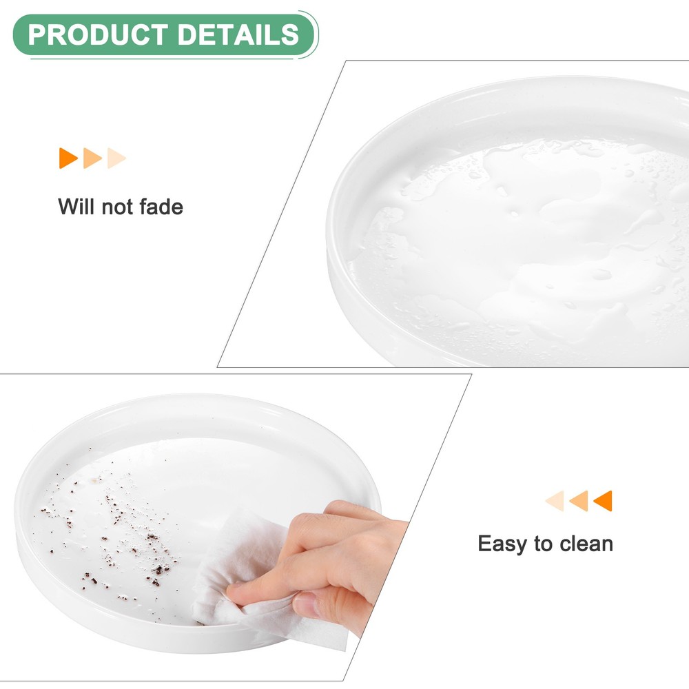 Ceramic Saucer 2pcs Round Saucer 7.1" Outer Diameter [White]