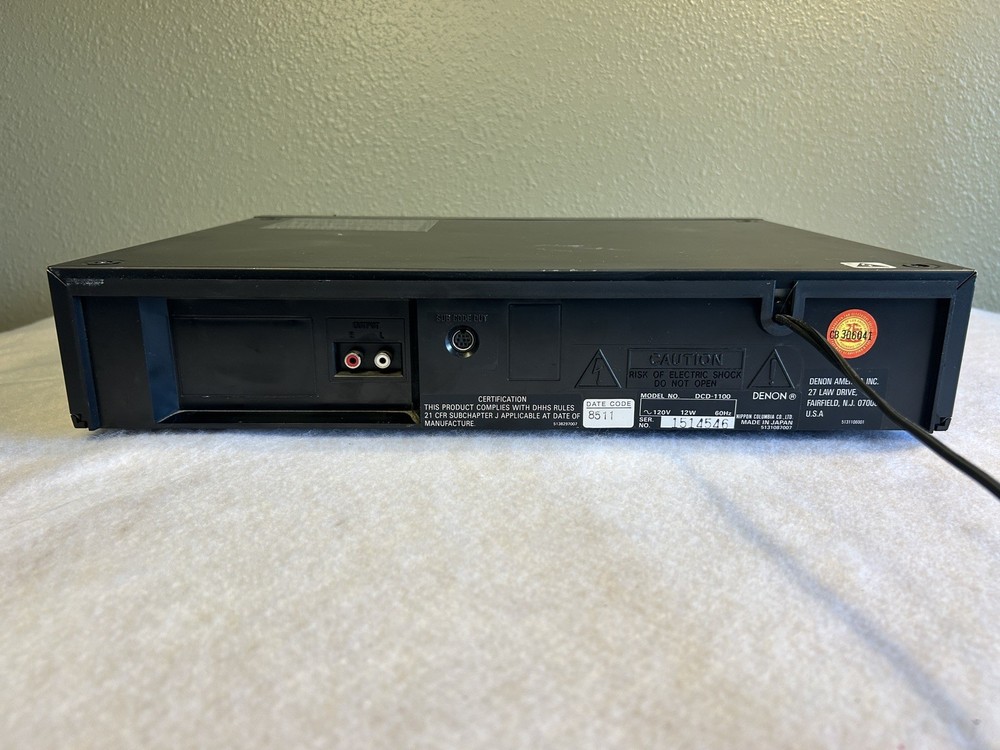 Denon DCD-1100 Digital PCM Audio CD Player - TESTED Working!