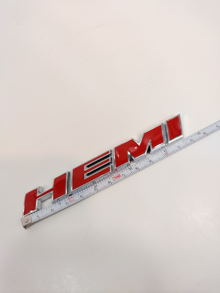 Slanted HEMI Emblem Challenger Dodge