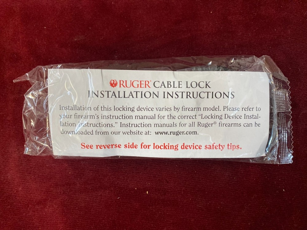 RUGER OEM FACTORY FIREARM CABLE LOCK