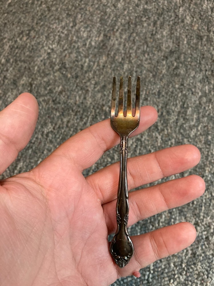 Antique 4.5" Community Silver Plated baby Fork!