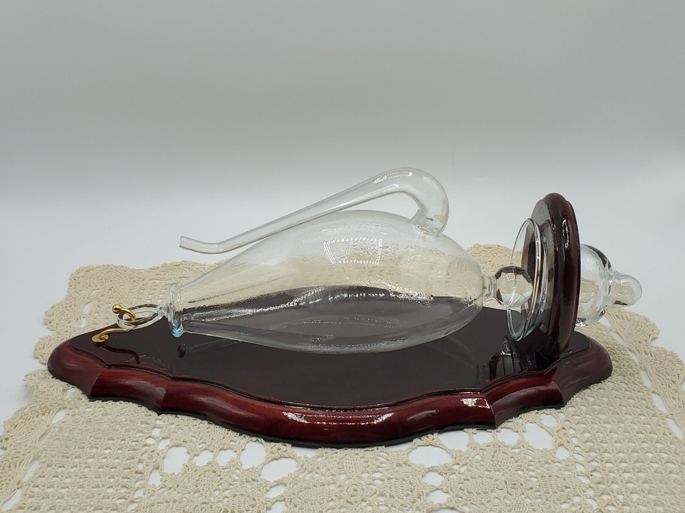 Barometer with Plaque High Gloss Cherry Wood