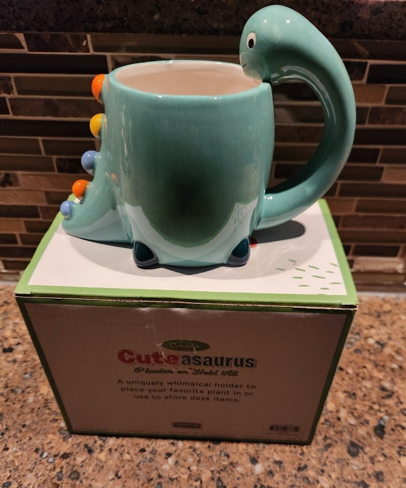 Cuteasaurus Dino Planter/Hold All Kichen/Office Tools New In Box