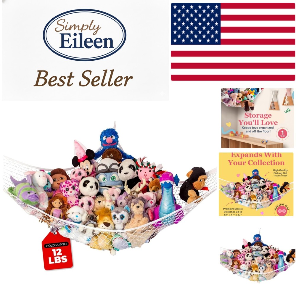 Space-Saving Triangle Hammock for Stuffed Animals - Durable and Stylish Design