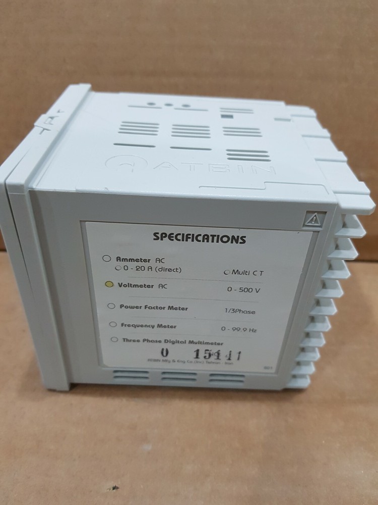 ATBIN VOLTMETER AC 0- 500V SPECIFICATIONS 0 15141