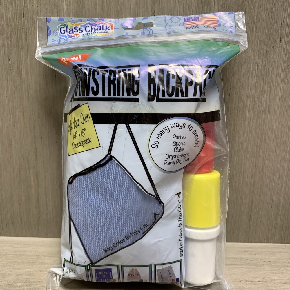 Glass Chalk Originals….drawstring Backpack!!
