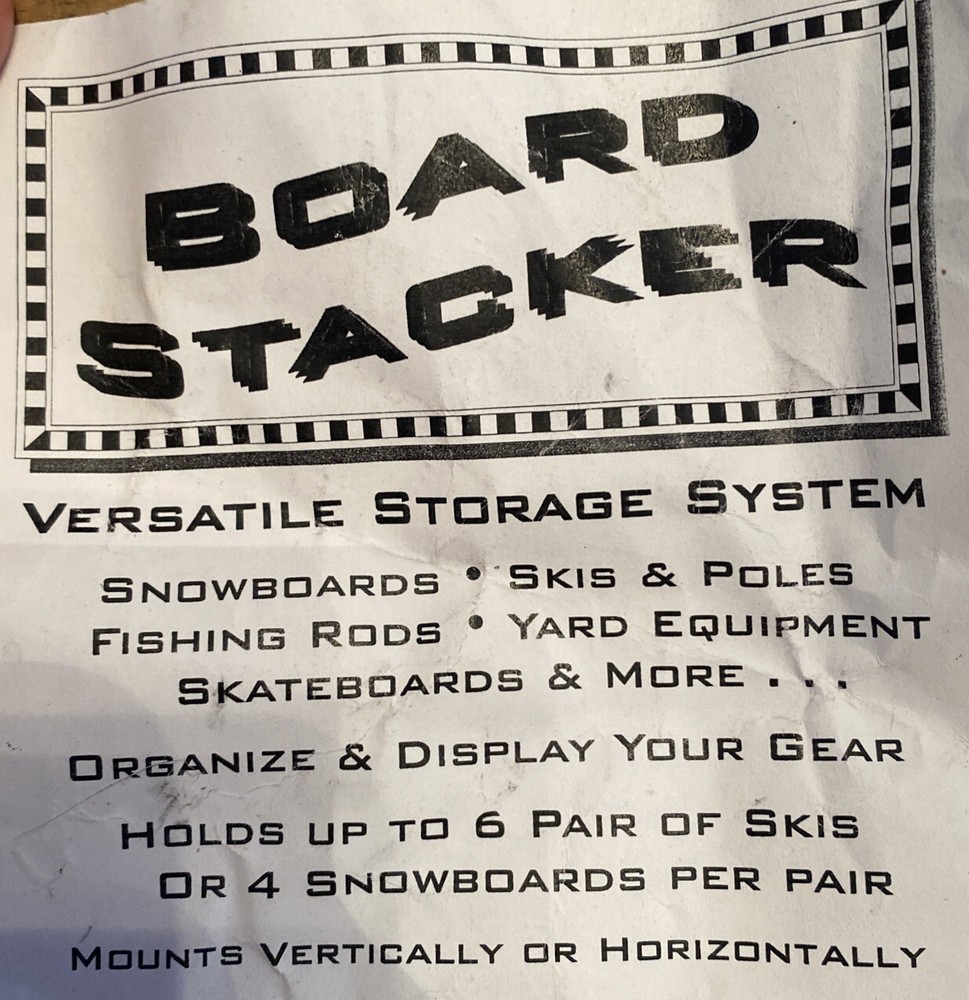 Board Stacker Mounting System for Garage Organize Snowboards or SKiis