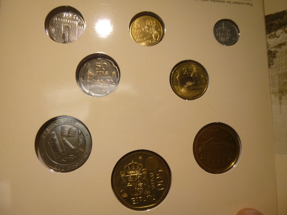 1997 Spain 8 coin set monedas Uncirculated