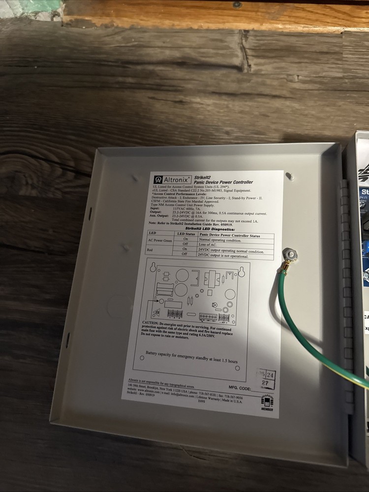Altronix Strikeit2 Panic Hardware Device Power Controller PSEL 1500
