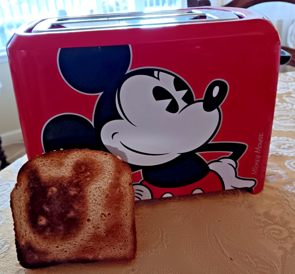 MICKY MOUSE WAFFLE IRON AND TOASTER