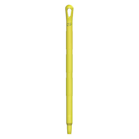 Vikan 29666 Color Coded Handle, 1 1/4 In Dia, Yellow, Polypropylene