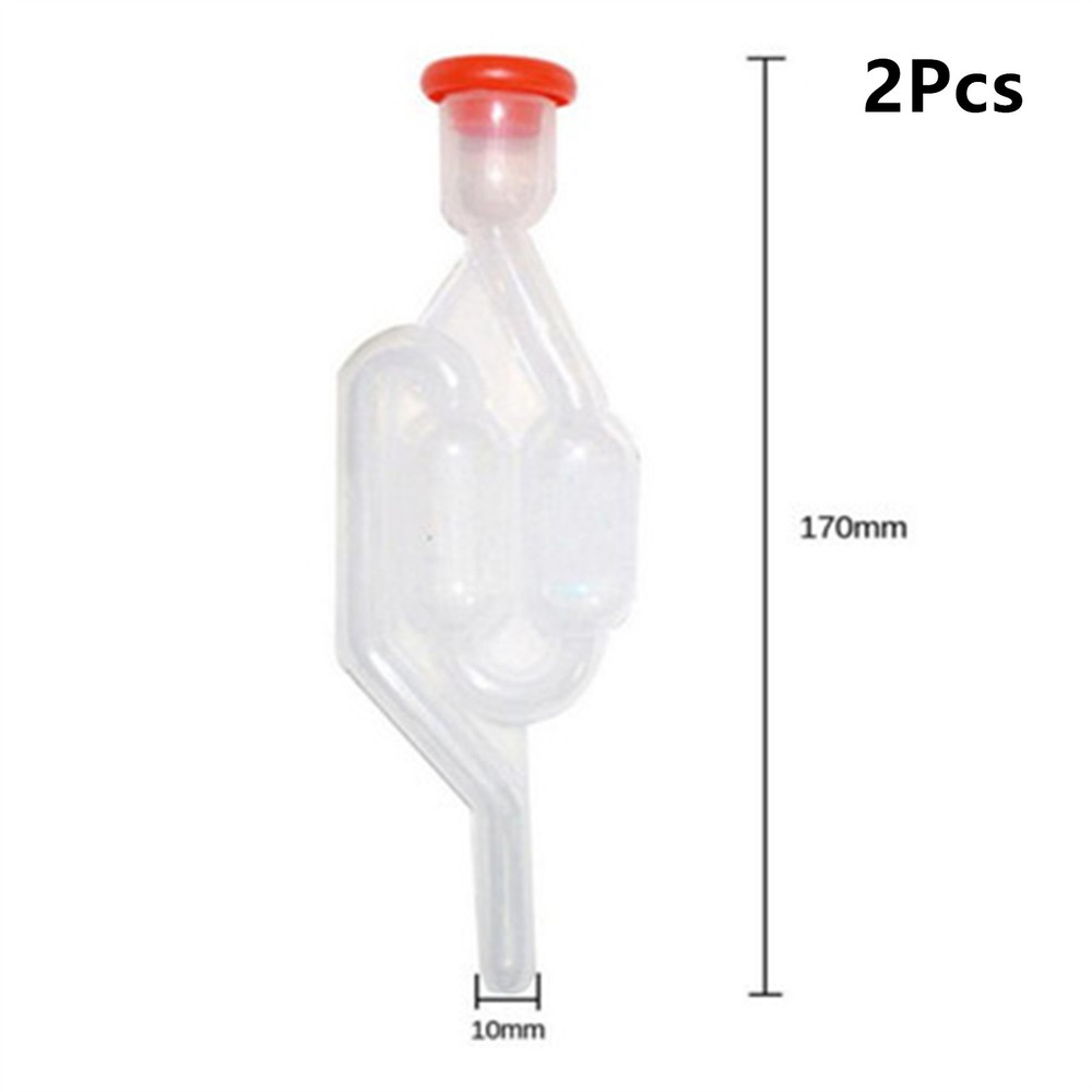 2PCS Transparent One-way Plastic Beer Making Tool Equipment Airlock Accessories