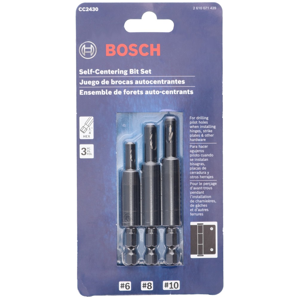 Bosch CC2430 3-Piece SELF-CENTERING BIT SET for Drill Tools