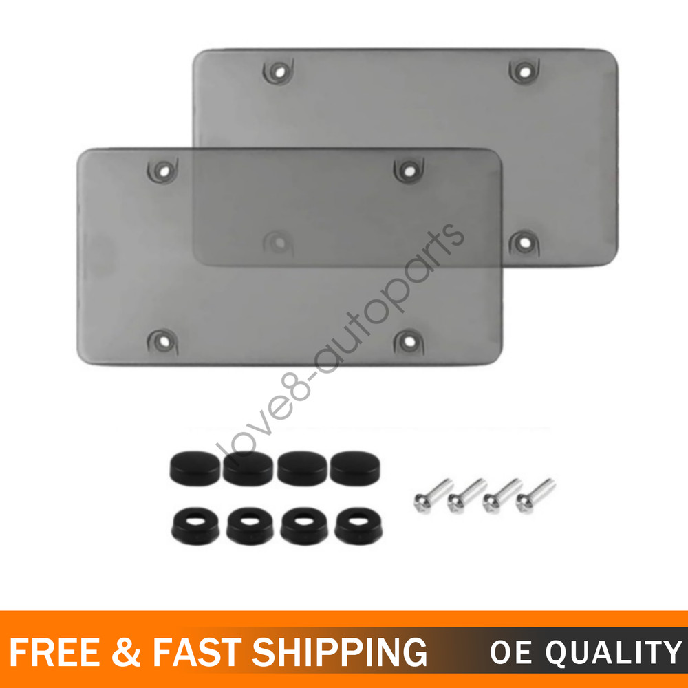 2xUnbreakable License Plate Bubble Covers Universal Fitment Protector License