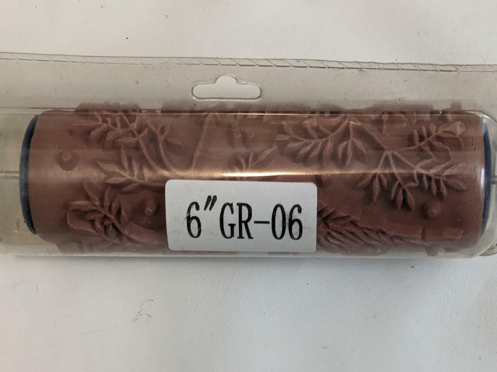 6 Inch Embossed Paint Roller Tree and Bird Pattern GR-06